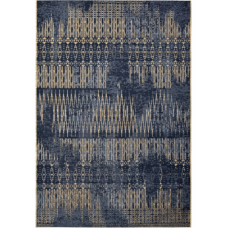 Carpete In & Out Ethnic Chenille Desenho Degrade Azul Bege 160x230